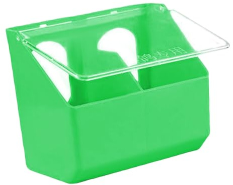 Fonowx Comedero Colgante para Palomas. El Comedero Protege La Comida con Una Práctica Cubierta para Palomas, Codornices Y Loros, Verde