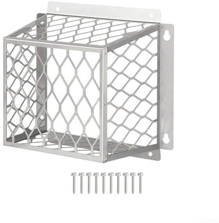 Yuanpgky Griglia di protezione per uccelli, in acciaio inox, 8-10 cm, con viti, colore argento (grigio)
