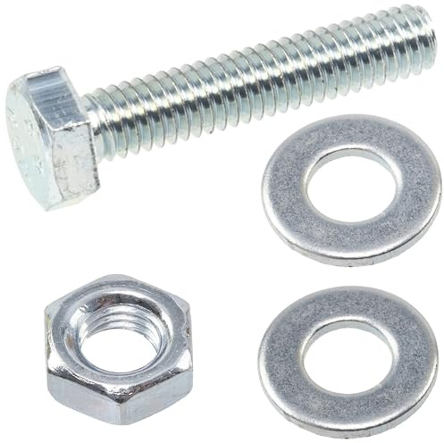 AERZETIX - Kit set di 25 bulloni M4x20 mm a testa esagonale + 50 rondelle M4x8 mm + 25 dadi esagonali M4 per fai-da-te e fissaggi leggeri | in acciaio