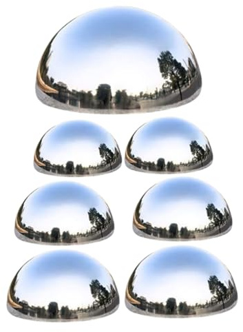 SUPVOX 7piezas Bola Decorativa De Jardín Esfera De Espejo De Acero Inoxidable Globo De Espejo para Césped Patio y Exterior Bolas Reflectantes Superficie De para Decoración De Jardín