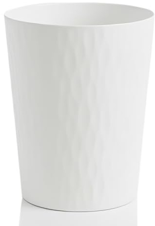 Sinoba Papierkorb 9099 Mülleimer Abfalleimer Papiereimer Kunststoff ideal für Kinderzimmer Büro Küche Höhe 30 cm 12L (Weiß)