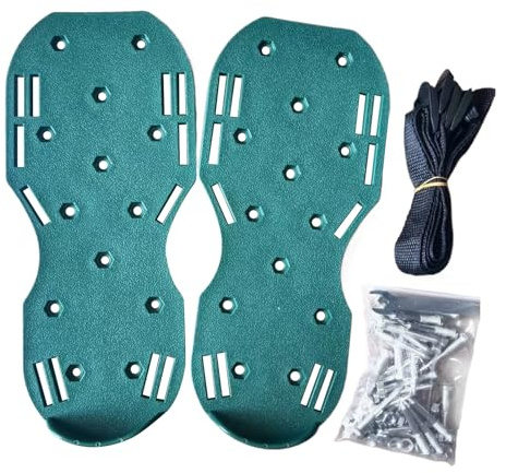 Scarpe Aeratore per Prato | con Chiodi per Aerazione del Prato Erboso,Sandali con Cinghie Regolabili per Manutenzione Terreno Giardino e Semina