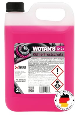 WWotan Solutions 5 L Kühlerfrostschutz G12+ AF12+ Kühlmittel Kühler Frostschutz bis -37°C