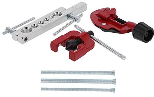 Kit Strumenti Per Tubi CT - 8012, Set Espandi Tubi e Taglia Tubi con Svasatore a Molla, 6 Pezzi in Acciaio Legato per Tubi in Rame e Alluminio, Set Professionale per Industrie Refr