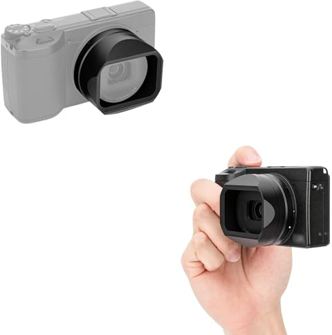 JJC Metall-Gegenlichtblende Kompatibel mit Ricoh GR IV GR4 GR HDF | Quadratischer Verschluss Sunshade, Einfache Montage, Keine Vignettierung, Schutzend Metallbauweise