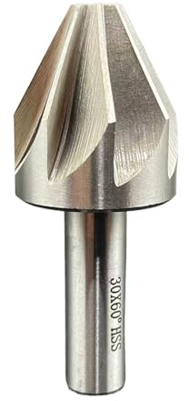 Fresa in metallo duro, 1 pz fresa for smusso da 60 gradi, taglio svasatore 6/8 flauto smussatore(30mm 60 degrees)