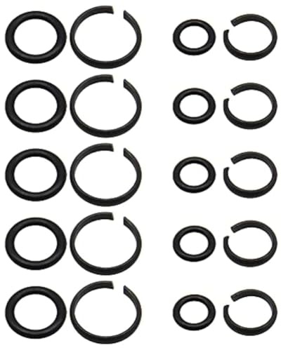 Wisyurt 10 Ensembles de Bagues de Retenue pour Clé à Chocs de 1/2 Pouce et 3/8 Pouce avec Joint Torique, Compatibles avec Clé Électrique/Clé Pneumatique