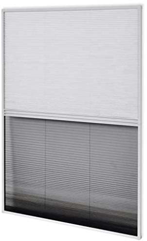 Duo - Zanzariera plissettata con telaio in alluminio, 80 x 100 cm