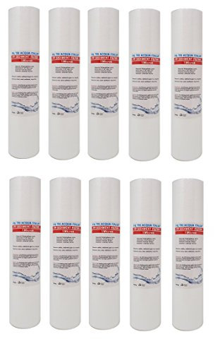 Cartucho de filtro de agua de polipropileno con sedimentos de 10 pulgadas, 1 micras, para ósmosis inversa, purificador de agua, juego de 10 unidades