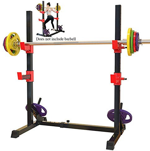SLRMKK Verstellbares Gewicht Rack Gym Squat Langhantel Bar Power Stand, Indoor Gym Fitness Training Langhantel Multifunktion Robust Langlebig, Maximale Belastung 661 Lbs