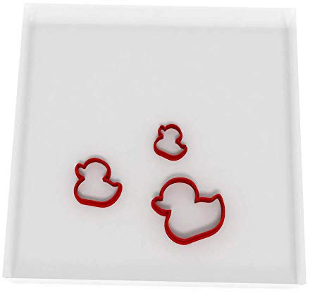 Custom Cutters Duck Shape Cutters | MINI/Tiny Plastic Cutter for Baking, Fondant, Clay, Pastry, Icing, Jewellery (1.5/2/3CM)