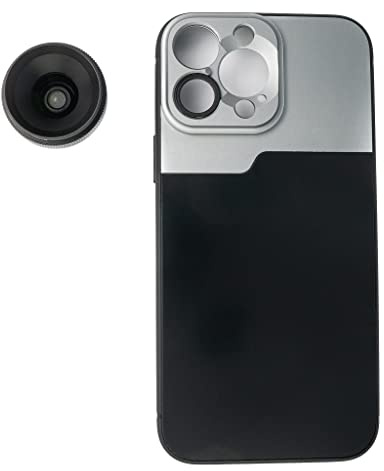 SYSTEM-S Objectif Macro 1,1 x à 2,8 x 24 mm avec étui Noir pour iPhone 13 Pro Max
