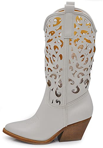 IF Fashion Stivali Stivaletti Texani Cowboy Western Scarpe da Donna Punta Camperos Etnici 629