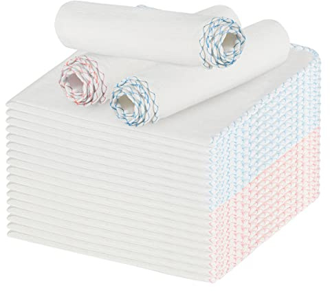 Confezione da 20 panni per il viso in mussola, riutilizzabili, 30 x 30 cm, panni in mussola morbidi e leggeri per struccanti, cotone non fluorescente per bambini