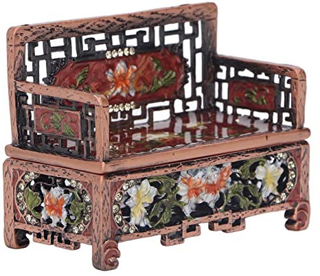 INPETS Schmuckkästchen Vintage Antik Sofa Form Büro Schmuckkästchen Schmuckbox Aufbewahrungsbox Kleine Schmuckdose für Ohrringe Halskette Ring / 4528
