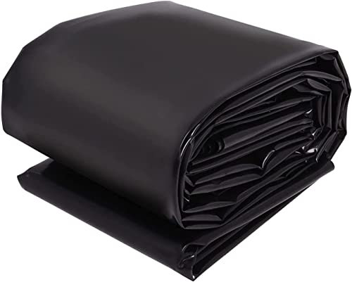 HDPE Teichfolie 1x2m 2x2m 3x7m 4x4m 5x5m 6x9m 8x10m 10x12m, Schwarz Teichfolien, Flexibel Gartenteiche Dichtungsfolie Teichmembran Folie für Fischteiche, Brunnen, Wassergarten und Wasserfall (6*7.6m)