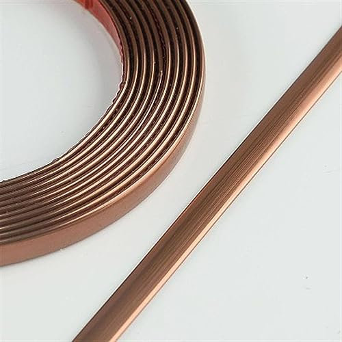 3 Meter Flexible Zierleisten Sparpaket Selbstklebend Bordüre Tapete, Spiegelartig Zierleisten, PVC-Tapetenbordüre, Kronenformen, Deckenleiste, Wasserdichte Zierleiste, Kantenleiste (Color : Rose Gold