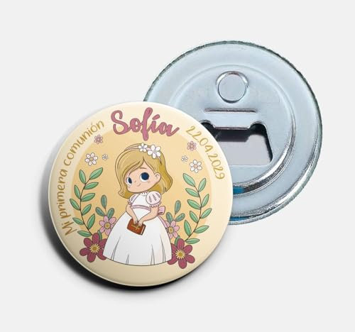Chapas Abrebotellas con imán personalizadas para Comuniones | Beauty (100)