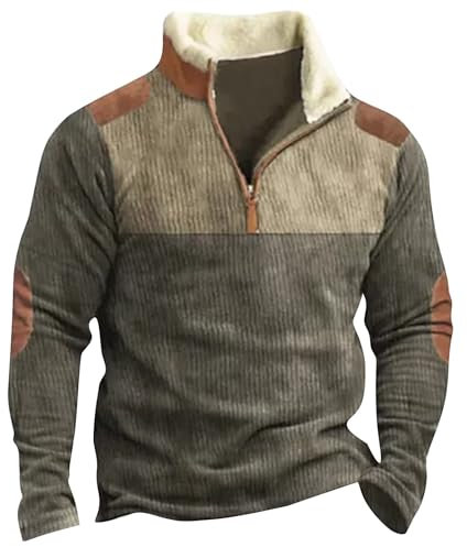 KONG JIMFAN and Hemd Beheizte Kleidung Warme Pullover Herren Herren Pullover Pink Football Jacke Herren Militär T-Shirt Tank Top Herren 6XL Lange Kleider(Army Green,3XL)