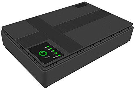 Lisher - Batería de repuesto para router WiFi (8800 mAh, 5 V, 9 V, 12 V, multipropósito, mini UPS), color negro