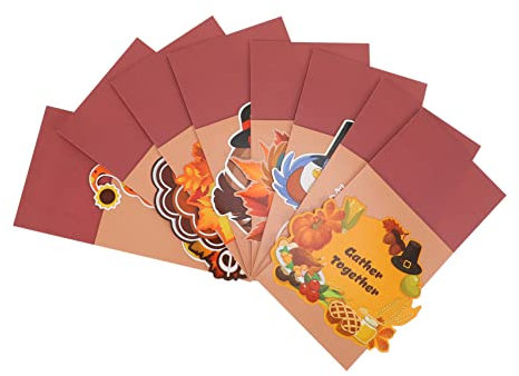 OFFSCH Thanksgiving-Geschirrkarten-Set 8 einzigartige Truthahn-Ausschnitte für Feiertagsdekoration Party-Zubehör stabil und sicher für Jungen und Mädchen