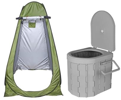 Campingtoilette Faltbar Klappbare Camping Toilette Reisetoilette Wc Mit Privatem Unterschlupf Und Papierhalter Für Erwachsene Und Kinder Faltbares Töpfchen Für Camping Wandern Reisen Angeln