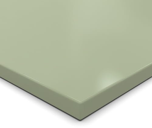 19mm Spanplatte Zuschnitt Avocado Green melaminharzbeschichtet Länge bis 200cm Dekorplatten Zuschnitte mit Umleimer Auswahl: 50 x 30 cm (ABS Kante komplett)