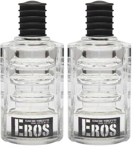 Inessance Paris - Eau de Toilette pour Homme Eros Legend - Parfum Séduction Intense, Notes Fraîches et Boisées - Fabriqué en France - 100 ml (Lot de 2)