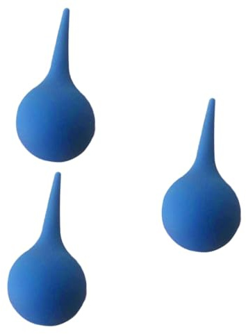 FRCOLOR Aspirador De Oido 3 Piezas Bomba Pegamento De Oreja Botella De Spray Para Los Oídos De Cerumen Limpieza De Oídos Ear Cleaner Para Apretar La Oreja Lechón Para Lavar Los Oídos Blue