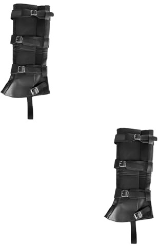 Perfeclan Piraten-Stiefel-Überzieher, Überzieher für Stiefel, neuartig, mittelalterliche für Halloween, Schwarz