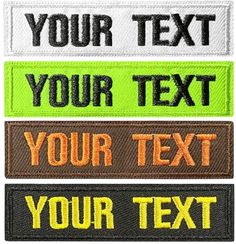 2 STK Personalisierter Namenspatch, Bestickter Aufnäher, Militär Patches, Namensanhänger für Motorrad Biker Weste Jacke Klettverschluss oder Bügelbild