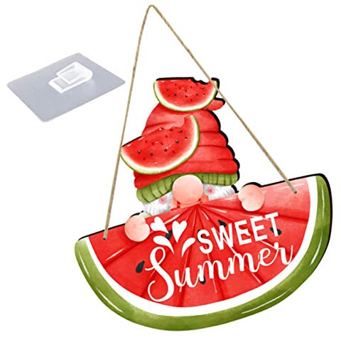 Sommerliches Holz Türschild mit Wassermelonenmotiv für Zuhause