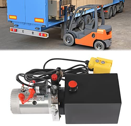 3000W Hydraulikpumpe Hydraulikaggregat 7.57L Kippanhängerpumpe Doppelt Wirkende, Hydraulikaggregat für Heben und Senken mit 4.5M Kabelgebundener Steuergriff