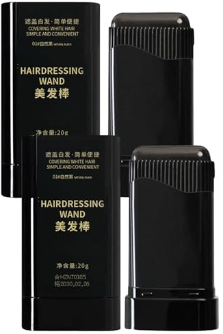 2Pack Haarfärbekamm & Haarfärbestift, Temporär Für Graue Haare, Sofortwirkend, Wasser- Und Schweißfester, Für Männer Und Frauen
