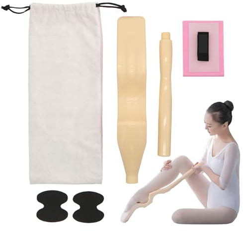 Estirador de pies de ballet, potenciador de portátil, entrenador de flexibilidad de baile, 28.9 x 2.9 x 2.95 pulgadas, incluye correa para las piernas, banda elástica, bolsa de almacenamiento