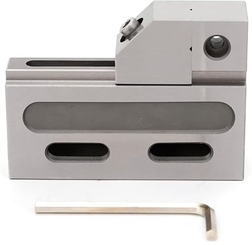 Yidubid Hohe Präzision CNC Draht EDM-Schraubstock, 2 Zoll Rostfreier Stahl Backenöffnungsspanner 0-50mm Backe Gleitend 1.5Kg Feste Ausführung Spannen Schraubstock Vorrichtungen
