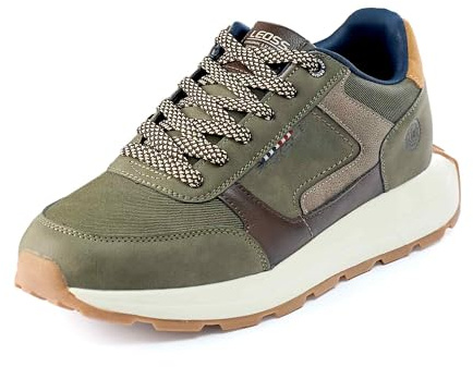 LEOSS ORIGINAL Scarpe da Ginnastica Uomo Sneaker con Lacci Scarpe da Città Scarpe da Escursionismo Casual Scarpe da Walking in Pelle Sportive