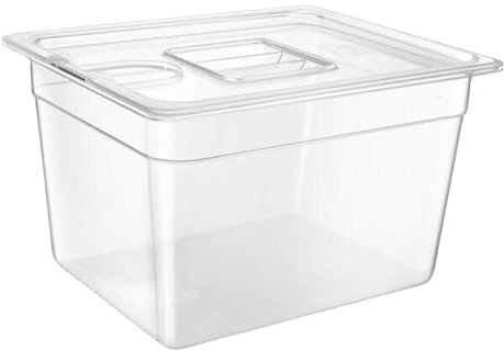 VIVIWI 12L Grande Capacità Slow Cook Macchina Contenitore con Finestra Trasparente Cucina Slow Cooker Parte Perfetto per Facile