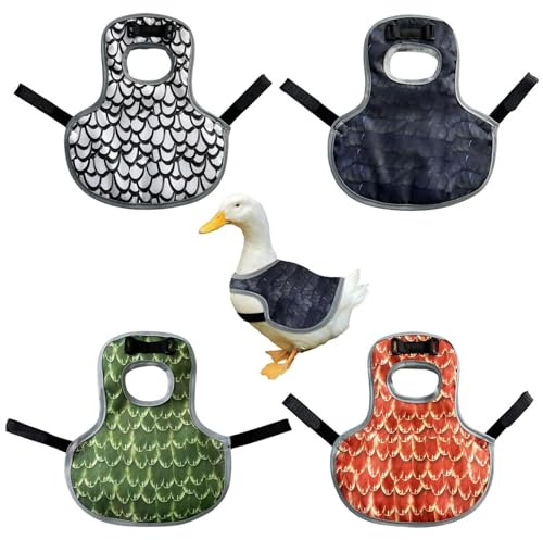 ATBUSS 4 Stück Geflügelwarmwesten, Schutzkleidung Für Hühner, Enten Und Gänse, Atmungsaktive Und Verschleißfeste Warme Kleidung, Geeignet Für Die Geflügelzucht.