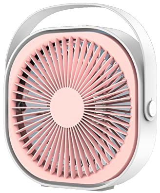 Ventilador de escritorio USB, mesa creativa, rotación de 360°, 3 velocidades, flujo de aire fuerte, batería de 4000 mAh, funcionamiento silencioso para el hogar, oficina, escritorio USB, pequeño
