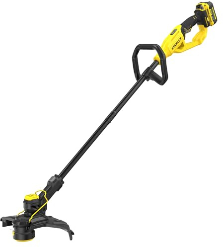 STANLEY V20 Tagliaerba a batteria, con protezione bordi, include batteria e caricabatterie, 18V, STCST933M1-QW