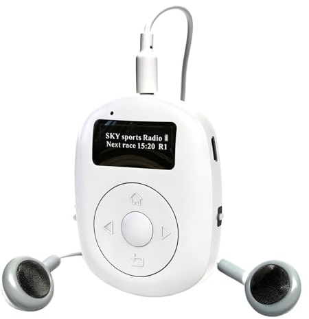 Radio FM/DAB Mini Digitale Sintonizzazione Portatile con USB Ricaricabile, Piccolo Radio da Tasca con Schermo OLED & Auricolare, Ideale per Passeggiate, Jogging, Palestra, Campeggio