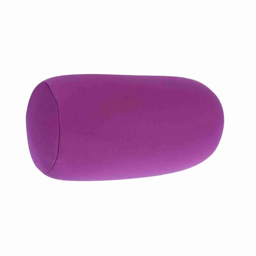 Yinhing Cojín Trasero de Microcuentas, Almohada Enrollable, Soporte para el Cuello para Viajar a Casa, Funda de Poliéster Suave, Almohada Cómoda y Elegante de 18 Pulgadas (Purple)