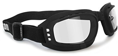 BERTONI Gafas Fotocromáticas para Moto y Deportes Extremos - Elásticos Regulables - Ventiladas - mod. 112 (Lentes Fotocromáticas)