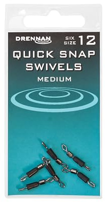 Drennan Quick Snap Swivels Pack Of 6 For Fishing: 14