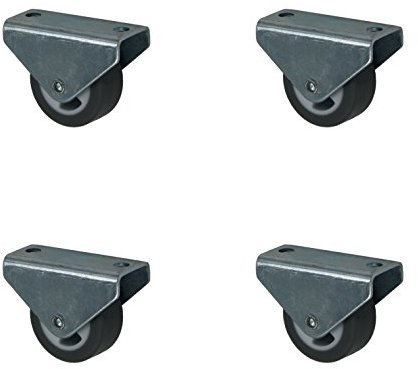 4 Stück 30 mm Kastenrollen Möbelrollen Kastenbockrollen Bettkastenrollen Rollen Softrad
