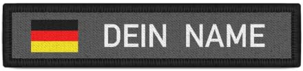 Deutschland Namenschild Patch mit Namen Bundeswehr Polizei Feuerwehr #24346