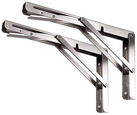 Toirxarn Klappkonsole 350mm Wand Klappkonsole Kapazität 150 kg 2 Stück - Rostfreier Stahl Schwerlast-Klappträger