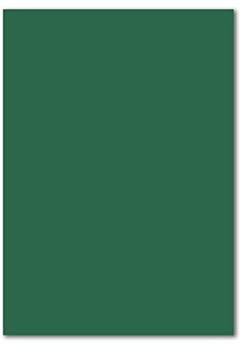 50 DIN A4 Papierbogen Planobogen - Dunkelgrün (Grün) - 160 g/m² - 21 x 29,7 cm - Bastelbogen Ton-Papier Fotokarton Bastel-Papier Ton-Karton - FarbenFroh