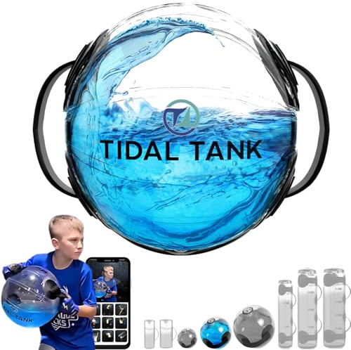 Tidal Tank Sphere Mini - Heavy Bag Aqua Ball, Water Weight - Sandbag Weight Set for Home Gym, Adjustable Sand Bags Weights Workout - Portable Exercise Fitness Equipment - Workout Videos